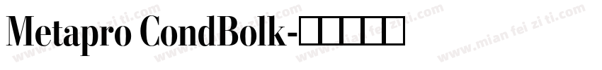 Metapro CondBolk字体转换